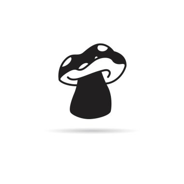 Beyaz arkaplanda mantar simgesi