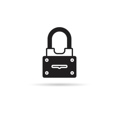 beyaz zemin üzerinde kilit simgesi