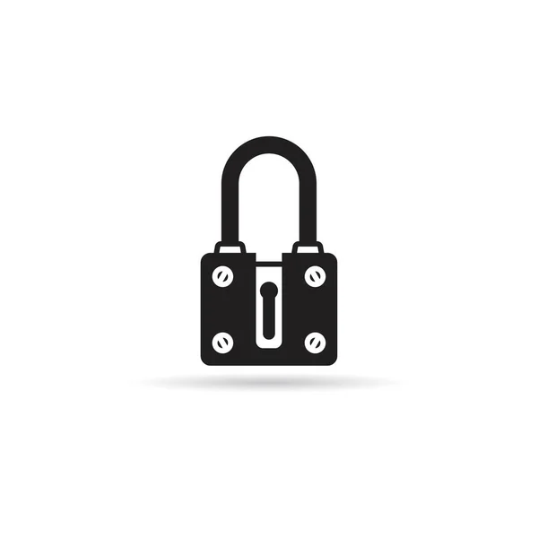 Lock Icon White Background — Stock Vector