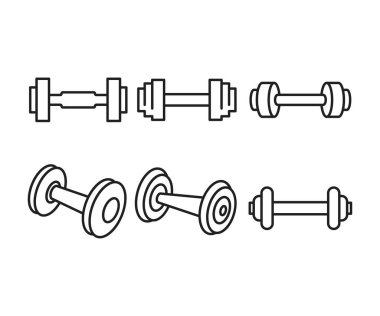 dambıl simgeleri satır illüstrasyonunu ayarla