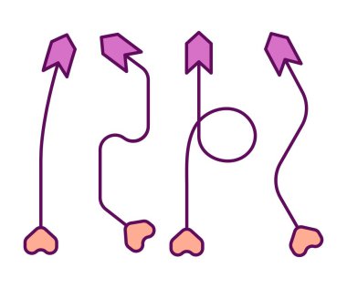 dekoratif ok sembolü vektör çizimi