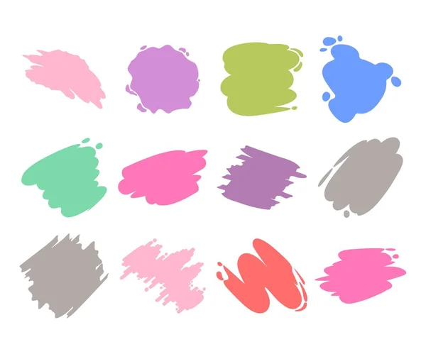 Colorful Paint Splatter Set Vector Illustration — Stock Vector