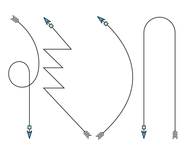 Decorative Arrow Symbol Set Vector Illustration — Stock Vector