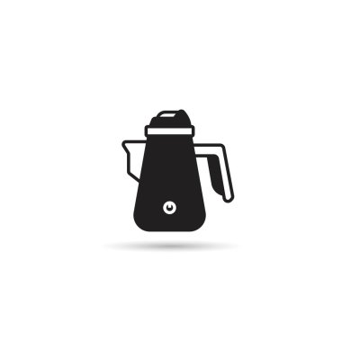 Beyaz arkaplanda çaydanlık simgesi