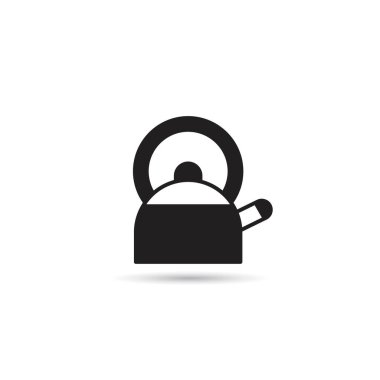 Beyaz arkaplanda çaydanlık simgesi