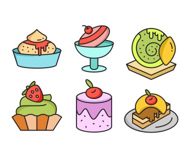 Kek ve tatlı ikonları