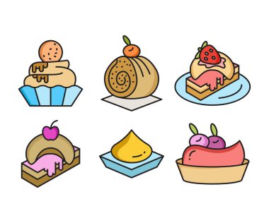 Kek ve tatlı ikonları