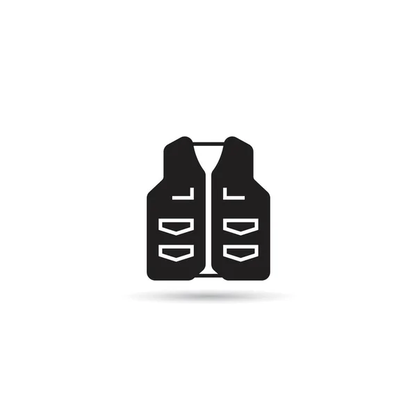 Life Vest Icoon Witte Achtergrond — Stockvector