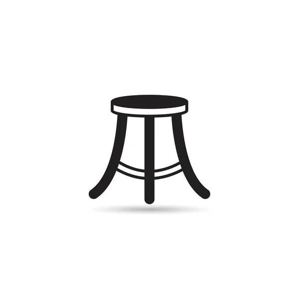 白色背景的酒吧凳子图标 — 图库矢量图片
