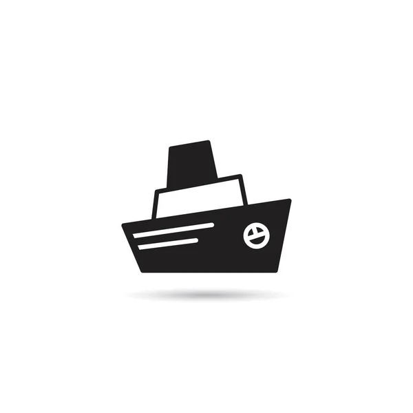 Schiff Symbol Auf Weißem Hintergrund Vektor Illustration — Stockvektor