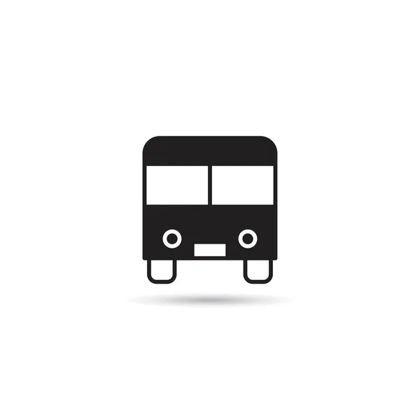 Icona Del Bus Sfondo Bianco — Vettoriale Stock