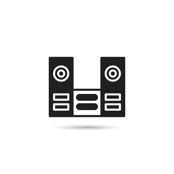 Audio Speaker Icon White Background — Stock Vector