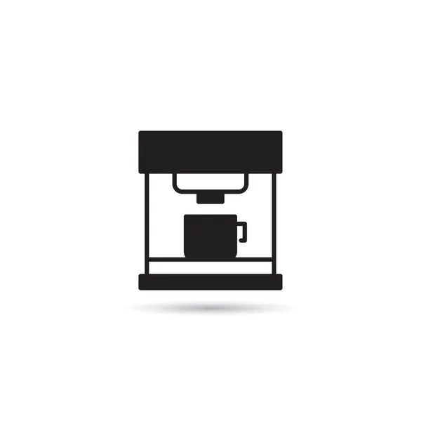 Koffiezetapparaat Pictogram Witte Achtergrond — Stockvector