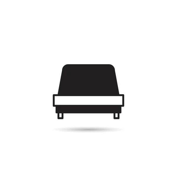 Sofa Symbol Auf Weißem Hintergrund — Stockvektor