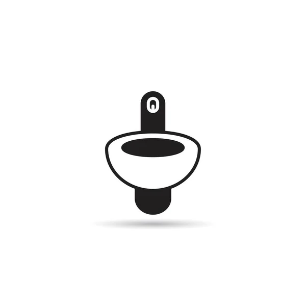 Waschbecken Symbol Auf Weißem Hintergrund — Stockvektor