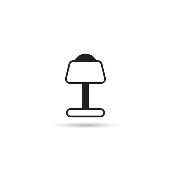 Icône Lampe Chevet Sur Fond Blanc — Image vectorielle
