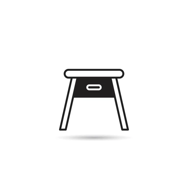 Icône Table Sur Fond Blanc — Image vectorielle