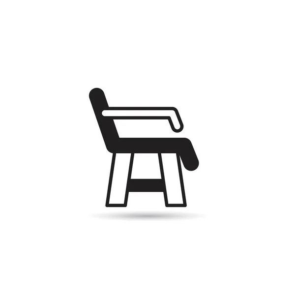 白色背景扶手椅图标 — 图库矢量图片