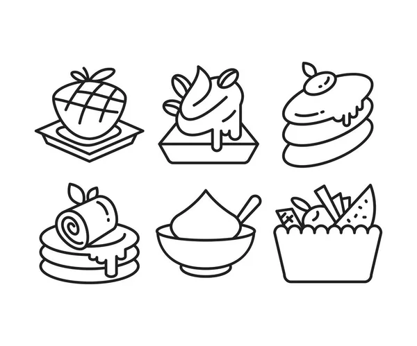 Иконки Десерта Торта — стоковый вектор