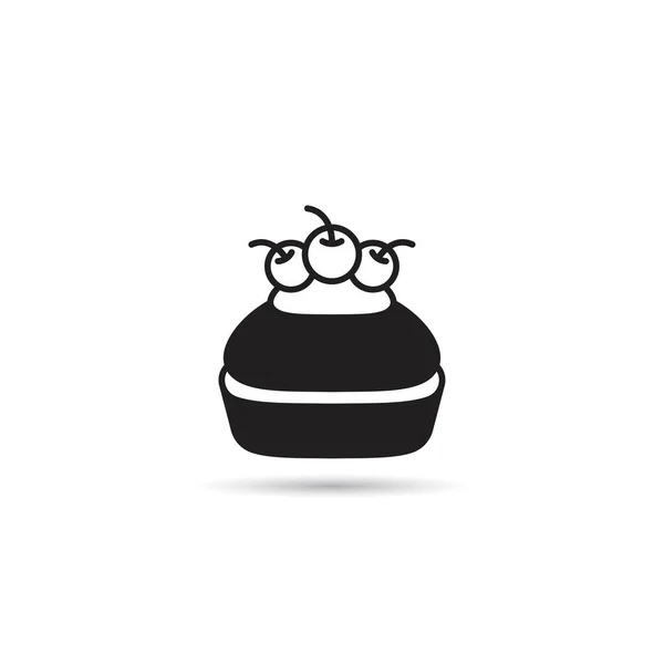 Icône Cupcake Sur Fond Blanc — Image vectorielle