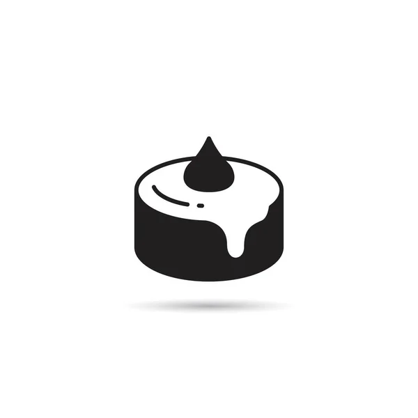 白色背景上的海绵蛋糕图标 — 图库矢量图片