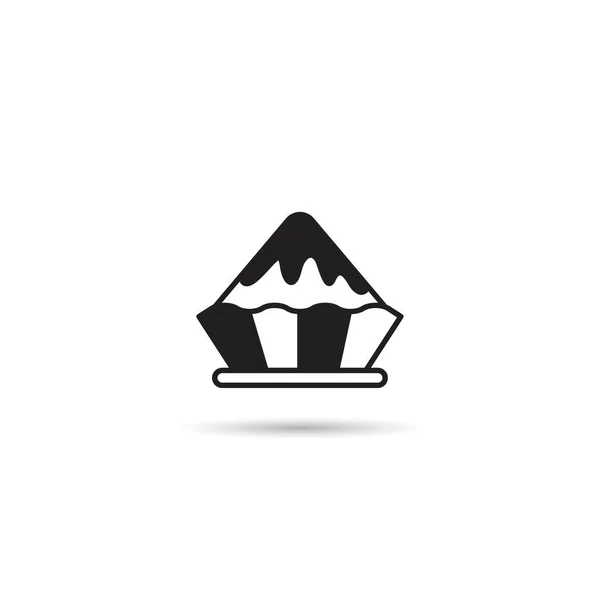 Icône Cupcake Sur Fond Blanc — Image vectorielle
