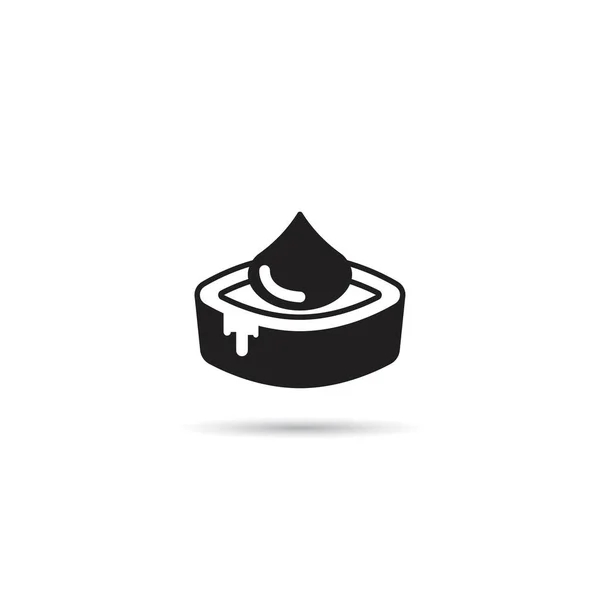 Pudding Cake Icon Vector Illustration — Stock Vector