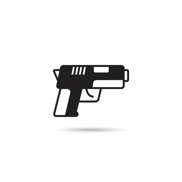 Icono Pistola Sobre Fondo Blanco — Archivo Imágenes Vectoriales
