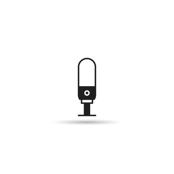 Icône Microphone Sur Fond Blanc — Image vectorielle