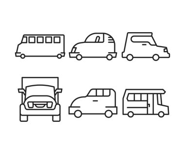 araba ve ulaşım simgeleri ayarlandı