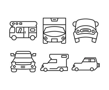 araba ve ulaşım simgeleri ayarlandı