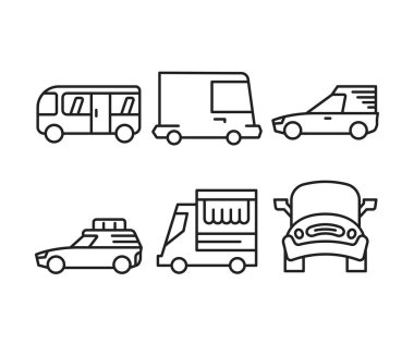 araba ve ulaşım simgeleri ayarlandı