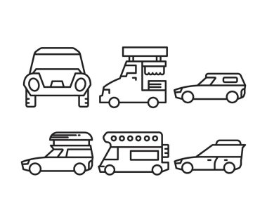 araba ve ulaşım simgeleri ayarlandı