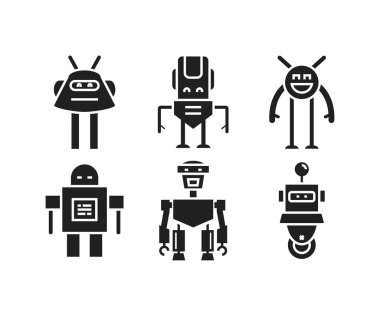 Robot simgesi vektör çizimi