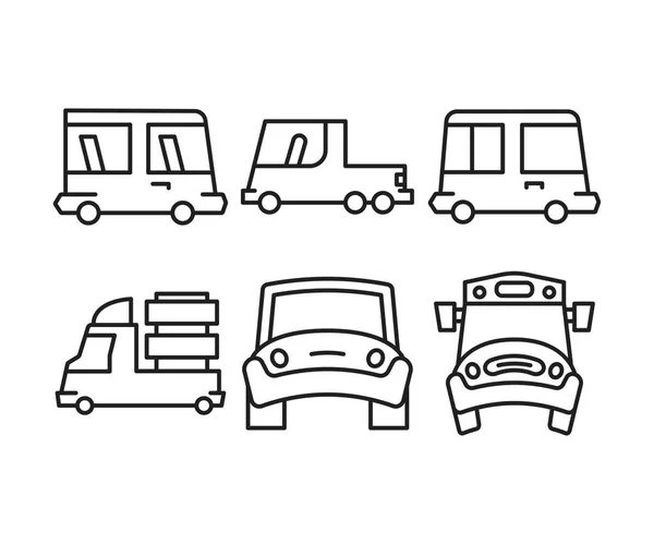 汽车和交通图标设置 — 图库矢量图片