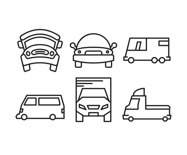 Набір Автомобільних Транспортних Значків — стоковий вектор