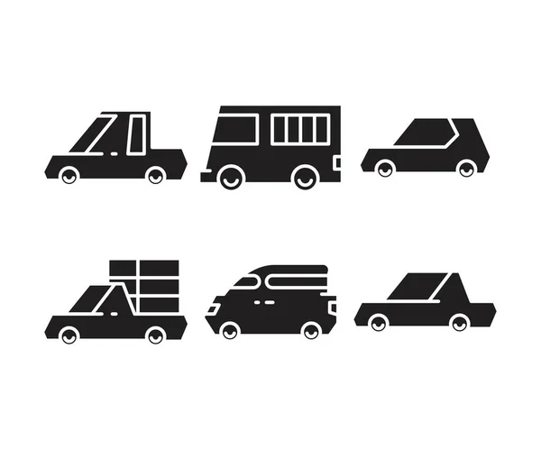 Ikon Mobil Dan Transportasi Mengatur Ilustrasi Vektor - Stok Vektor