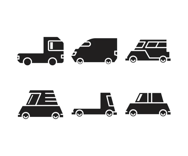 Auto Und Transport Symbole Gesetzt — Stockvektor