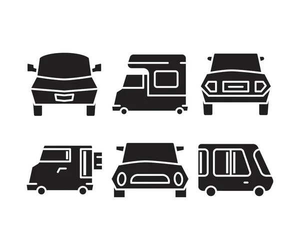 Иконки Автомобилей Транспорта — стоковый вектор