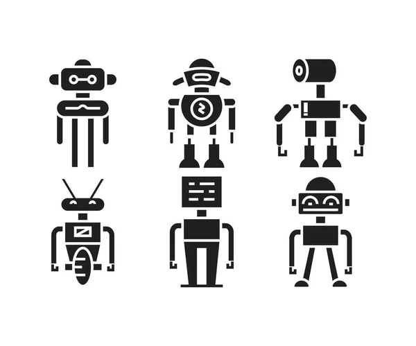 Robot Avatar Icons Vector Illustration — Stock Vector