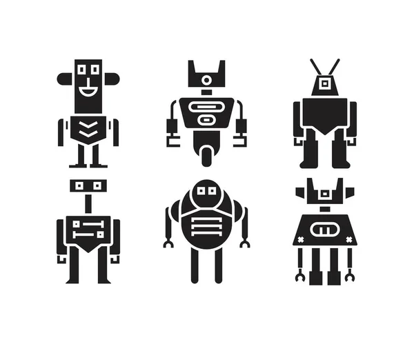Robot Avatar Icone Vettoriale Illustrazione — Vettoriale Stock