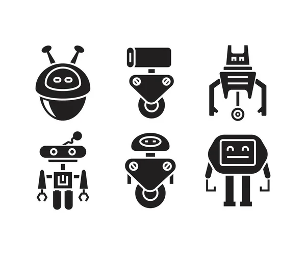 Ikona Robota Zestaw Wektor Ilustracja — Wektor stockowy