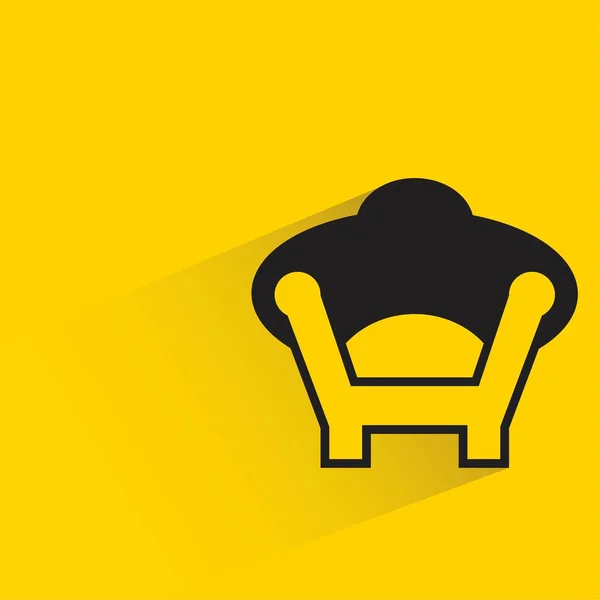 Sofa Shadow Yellow Background — Stockvector
