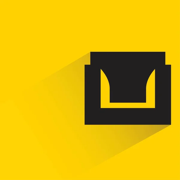 Sofa Shadow Yellow Background — Stok Vektör