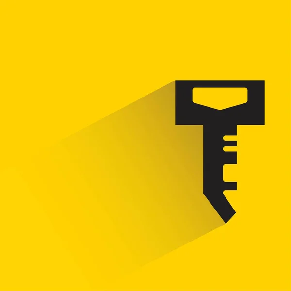 Key Shadow Yellow Background — Image vectorielle