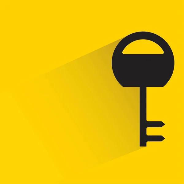 Key Shadow Yellow Background — Stockový vektor