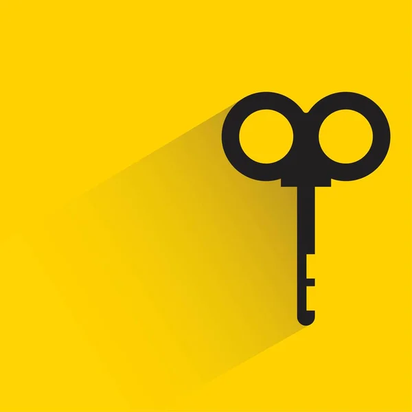 Key Shadow Yellow Background — Διανυσματικό Αρχείο