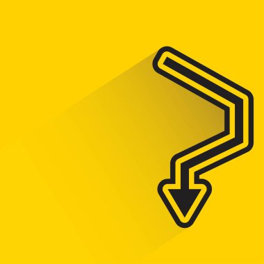Sarı arkaplanda gölgesi olan ok simgesini kapat