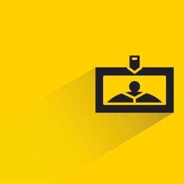 Sarı arka planda gölgesi olan kartvizit