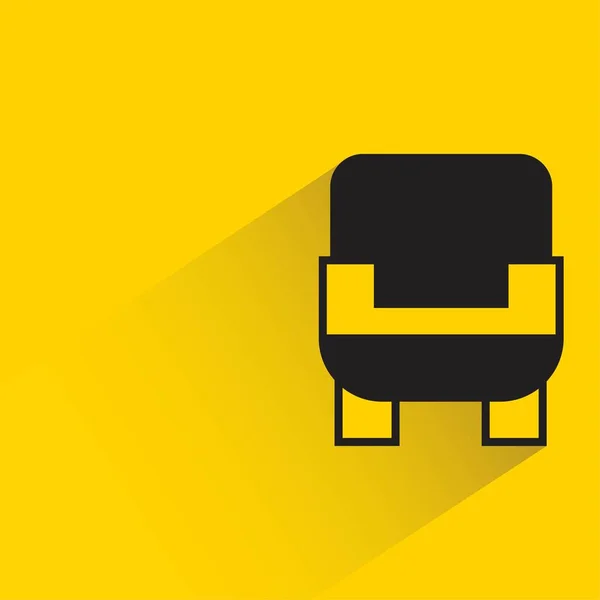 Sofa Shadow Yellow Background — Stockvector